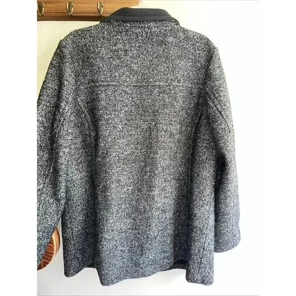 Lands' End Womens Jacket Size 16W Coat Full Zip Collared Pockets Gray Wool Blend - Picture 3 of 7